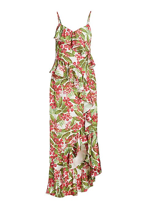 Floral Ruffle Midi Dress