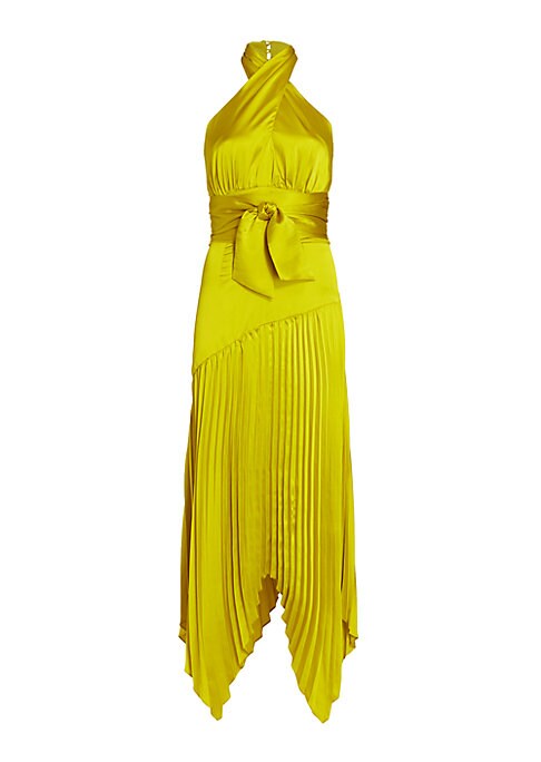 Vibrant Pleated Maxi Dress
