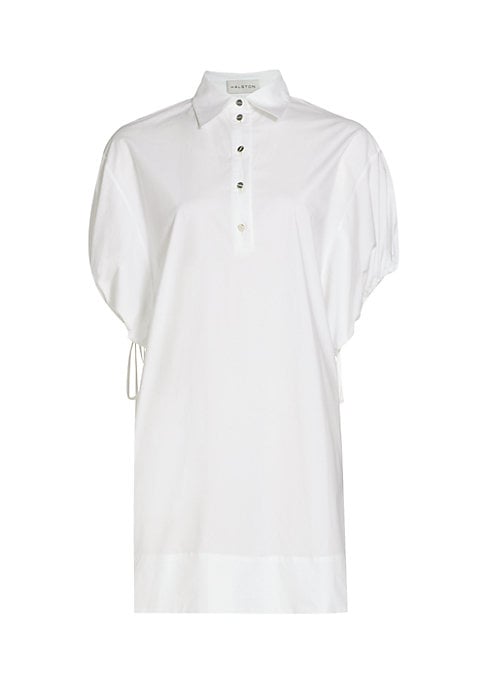 Chic Ruched Shirt Dress