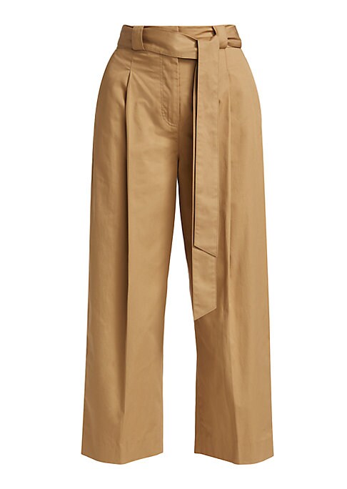 Chic Pleat Cropped Trousers