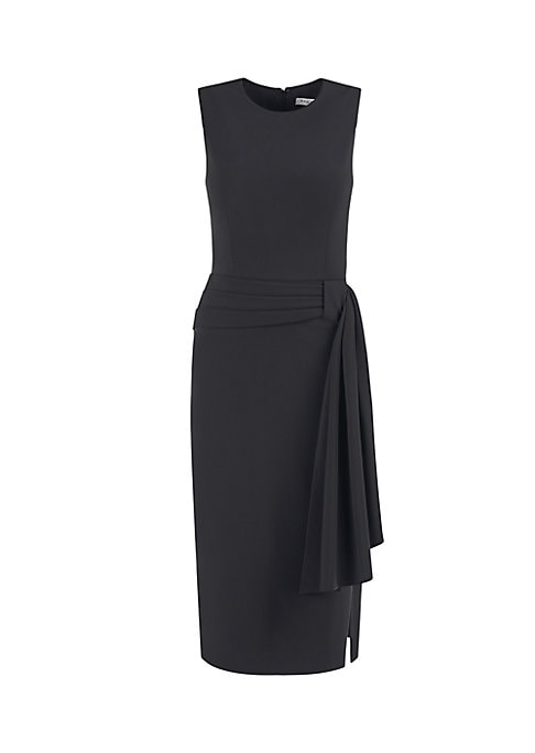 Draped Jewel Midi-Dress