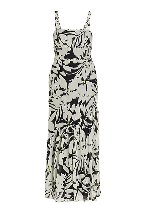 Gathered Floral Sheath Dress
