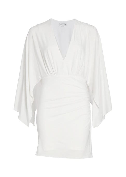 V-Neck Ruching Dress