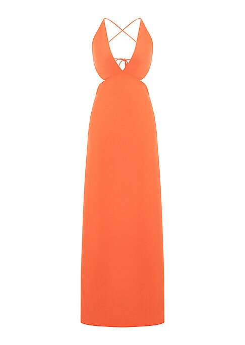 Lace-Up Halter Gown