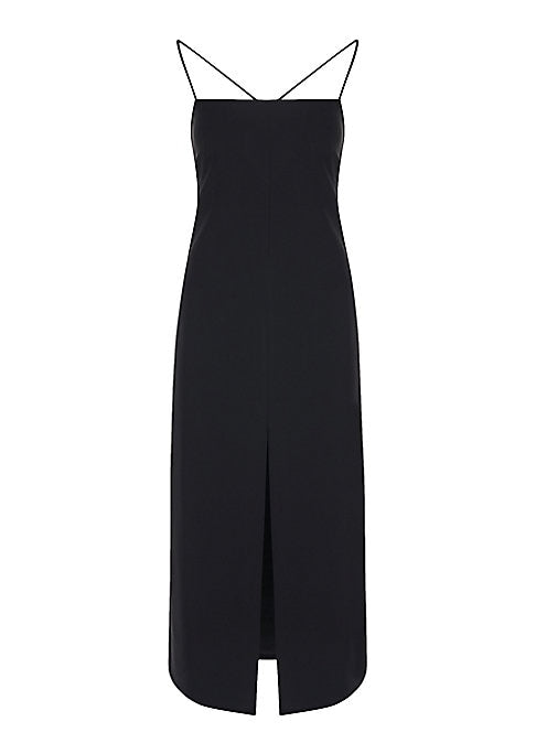 Silken V-Slit Dress