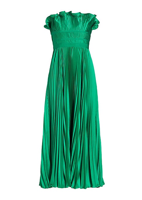 Elegant Pleated Satin Dress
