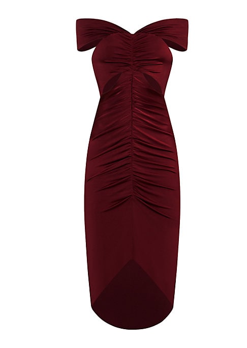 Sophisticated Ruched Midi Dress