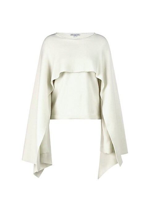 Cropped Cashmere Cape Sweater