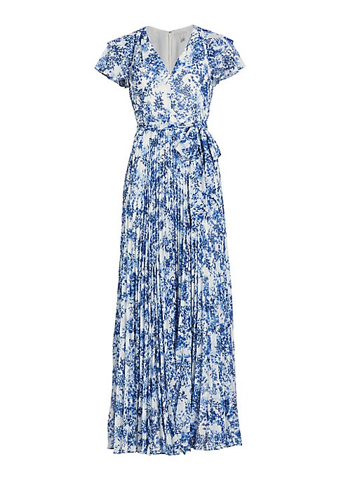 Floral Pleat Maxi Dress