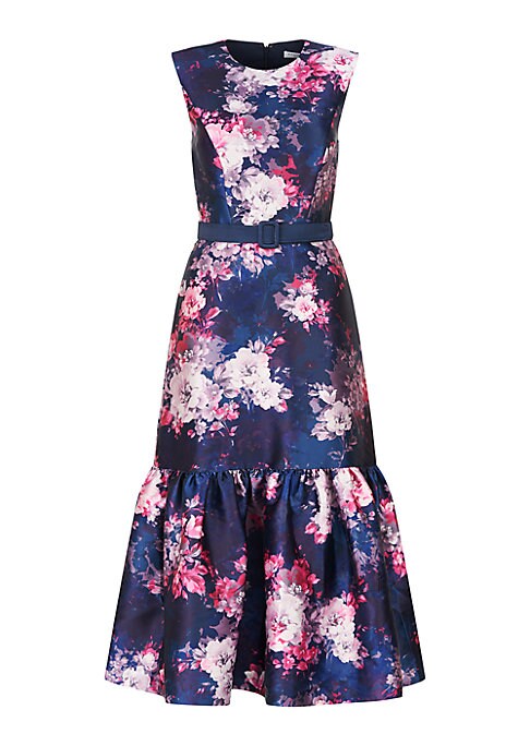 Floral A-Line Midi Dress