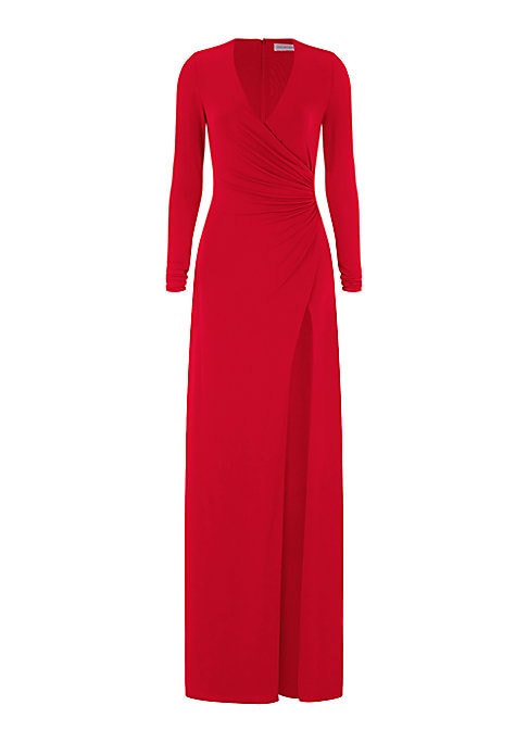 Elegant Slit Wrap Dress