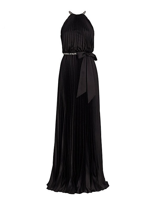 Chic Pleated Evening Dress