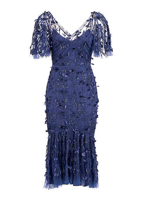 Floral Sequin Midi Dress