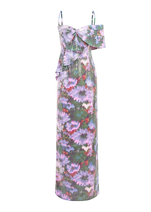 Floral Shine Evening Gown