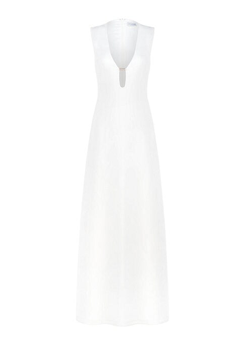 Vibrant V-Neck Gown