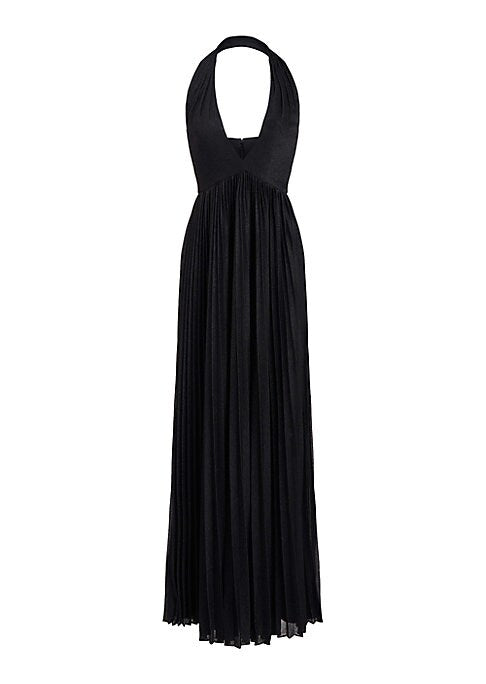 Glamorous Pleated Evening Dress