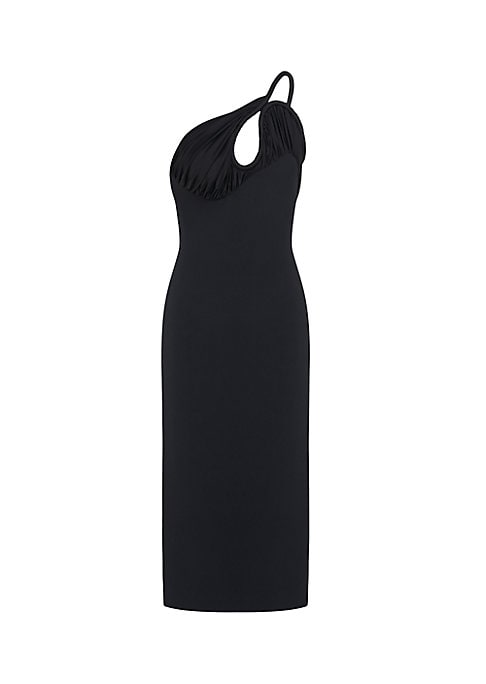 Sculpted One-Shoulder Midi-Dress
