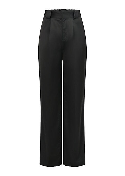 High-Waisted Elastic Trousers