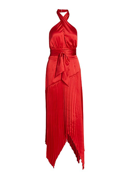 Vibrant Pleated Maxi Dress