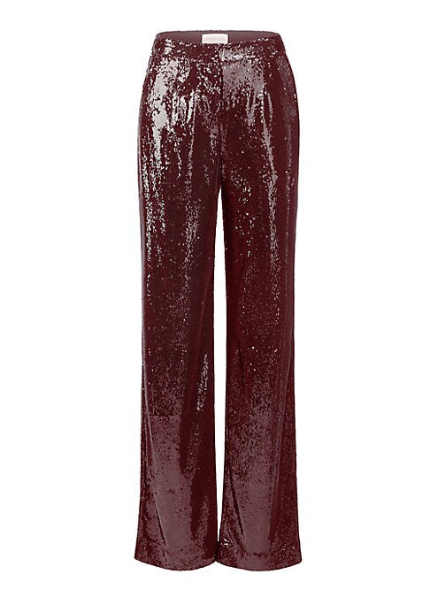 Glam Sequin Straight Leg Pants