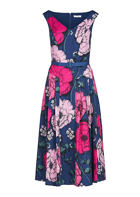 Vibrant Poppy Midi Dress