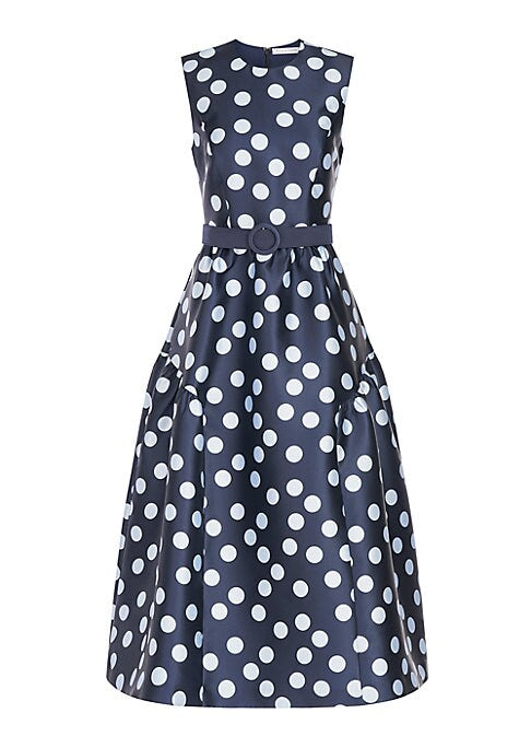 Polka-Dot Chic Midi Dress