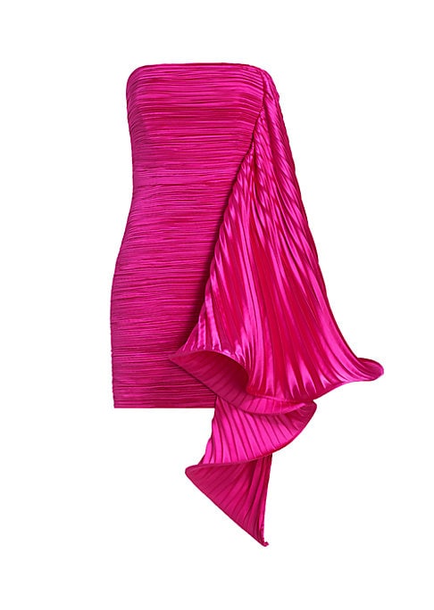 Cascading Ruffle Satin Dress
