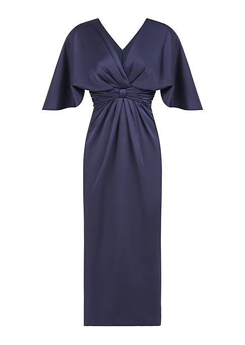 Butterfly Satin Midi Dress