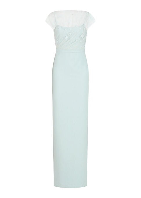Elegant Floral Sheer Gown