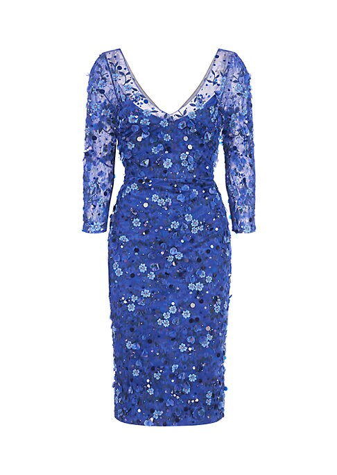 Beaded Floral Elegance Dress