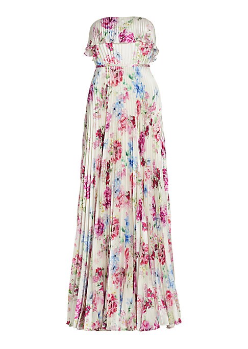 Satin Flower Maxi Dress