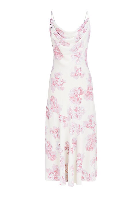 Floral Cowl Midi Dress