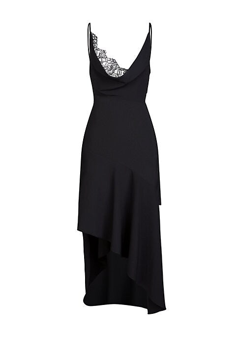 Glimmering Asymmetric Midi Dress