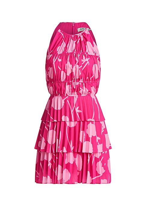 Floral Tiered Halter Dress