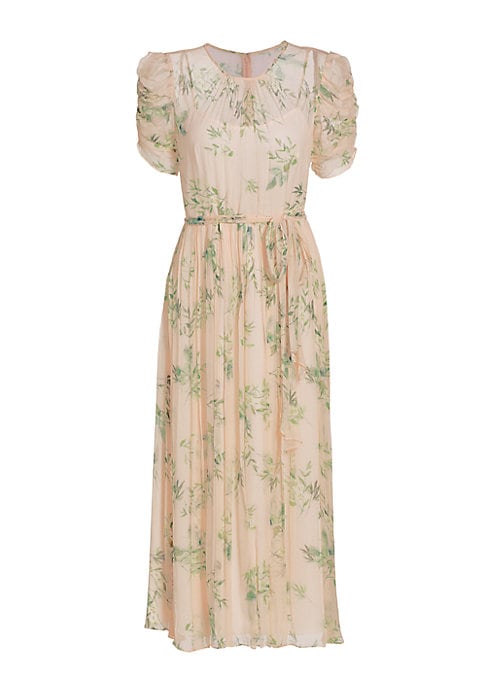 Chic Floral Pleated Dress