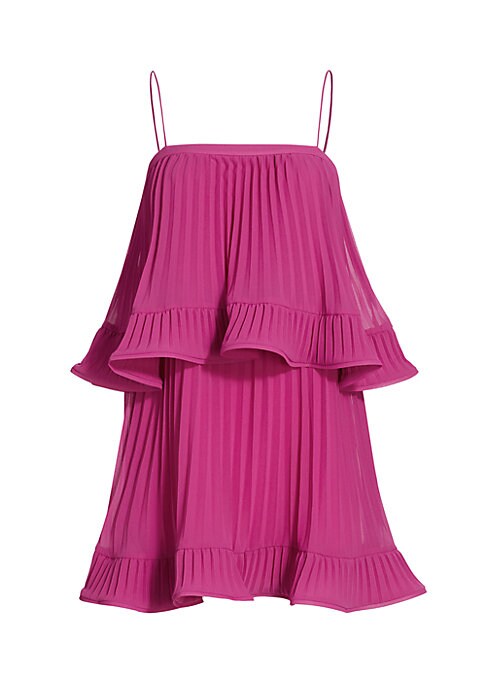Ruffled Pleat Mini Dress