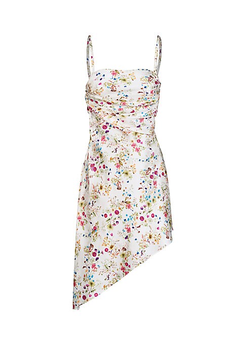 Floral Silk High-Low Dress