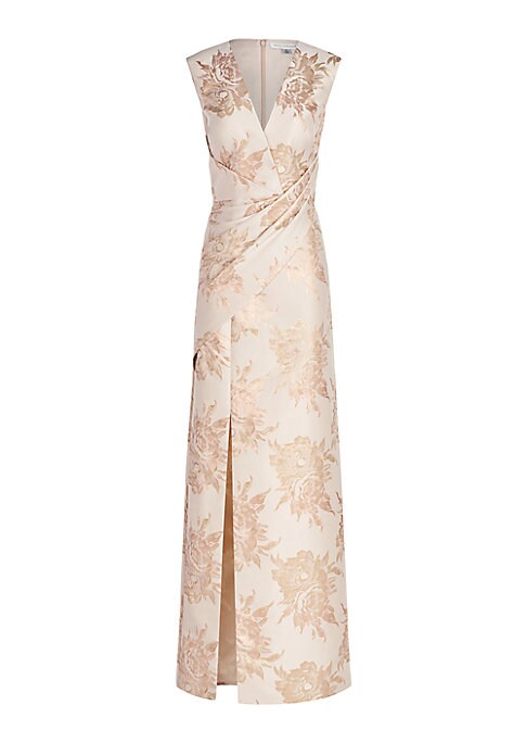 Glamorous Floral Slit Gown
