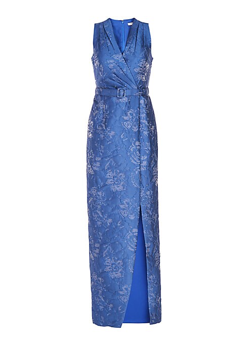 Floral Slit Column Dress
