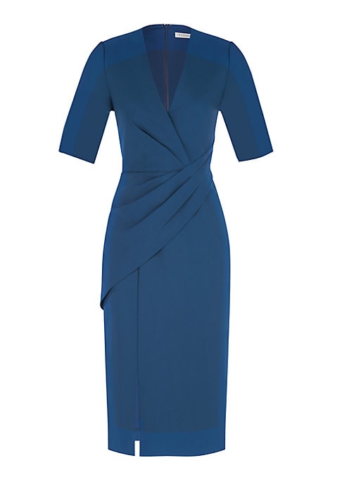 Draped Elegance Midi Dress