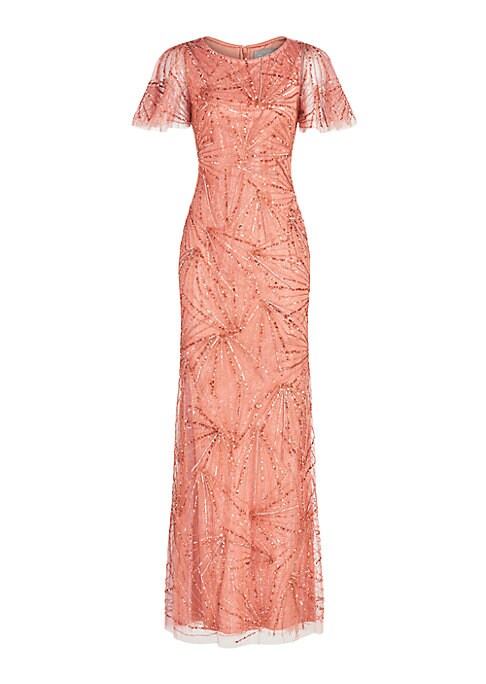 Beaded Flutter Dress