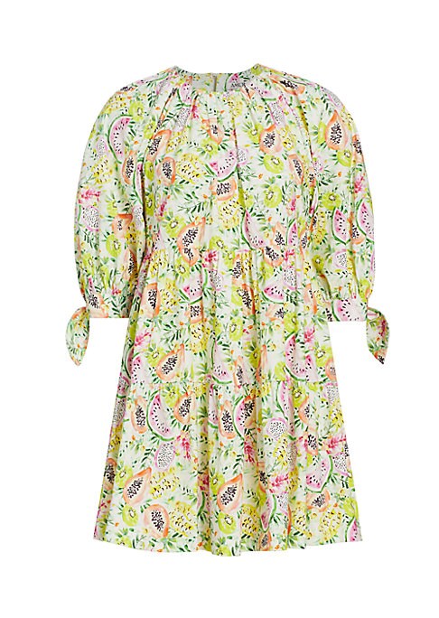 Fruit Print Puff Dress