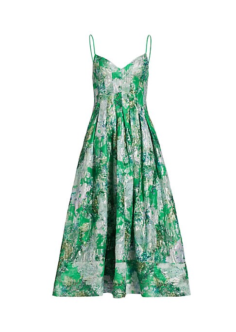 Elegant Jacquard Midi Dress