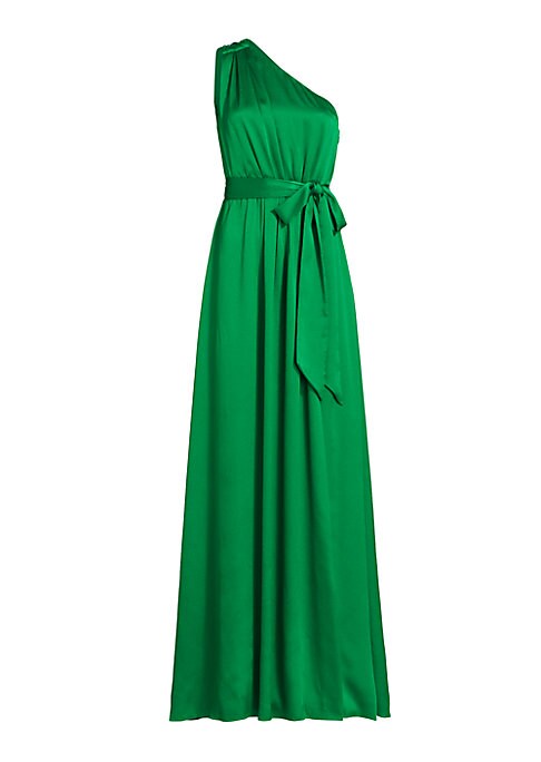 Elegant Asymmetric Satin Gown