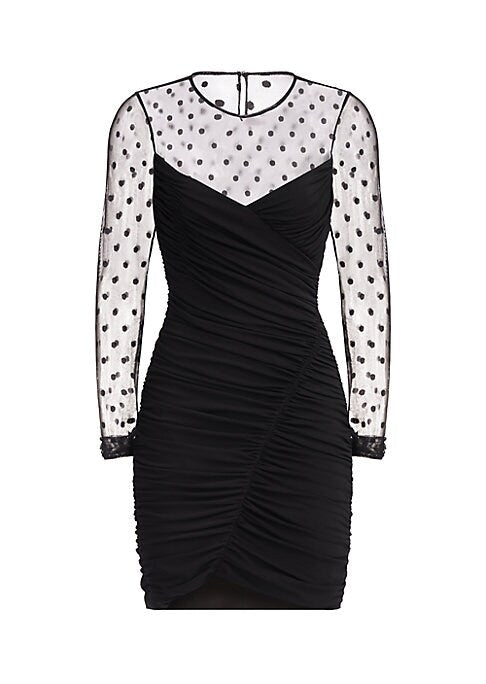 Charming Dot Ruched Dress