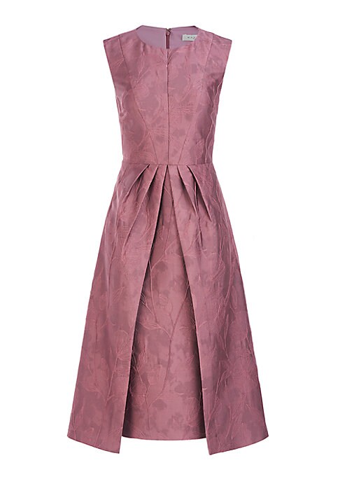 Textured Floral Fit-and-Flare Dress