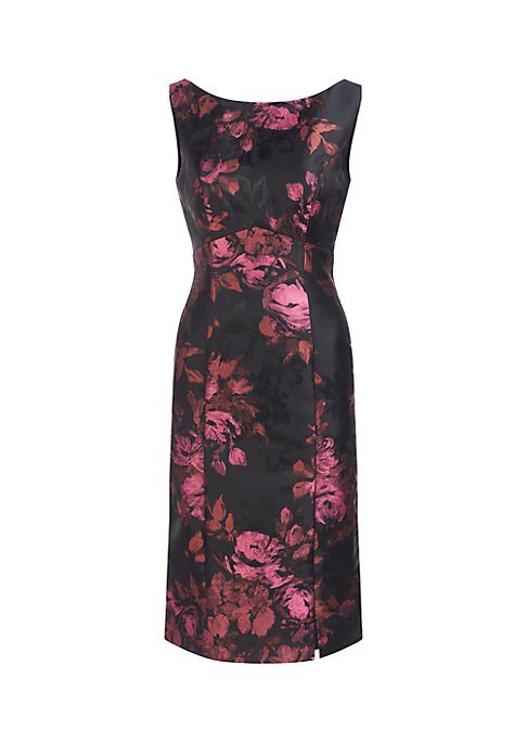 Elegant Rose Jacquard Dress