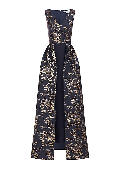 Luxe Rose Jacquard Dress