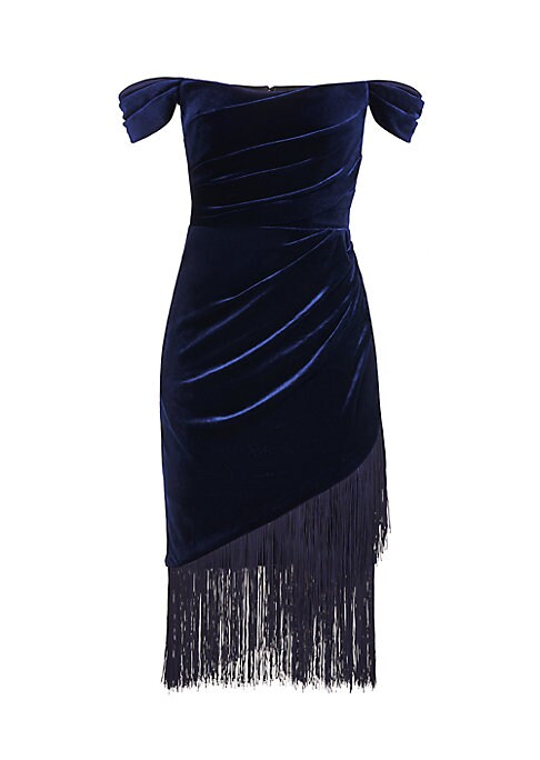 Fringe Velvet Elegance Dress