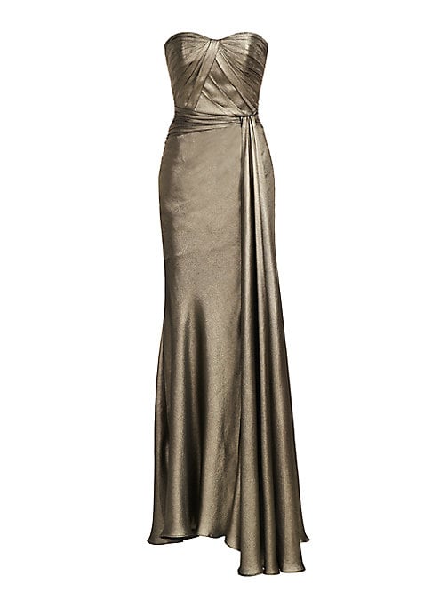 Lustrous Cascading Satin Gown